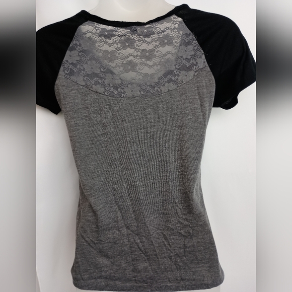 2/$30 Ransom Blue Graphic Raglan Tee (#800) - Picture 4 of 5